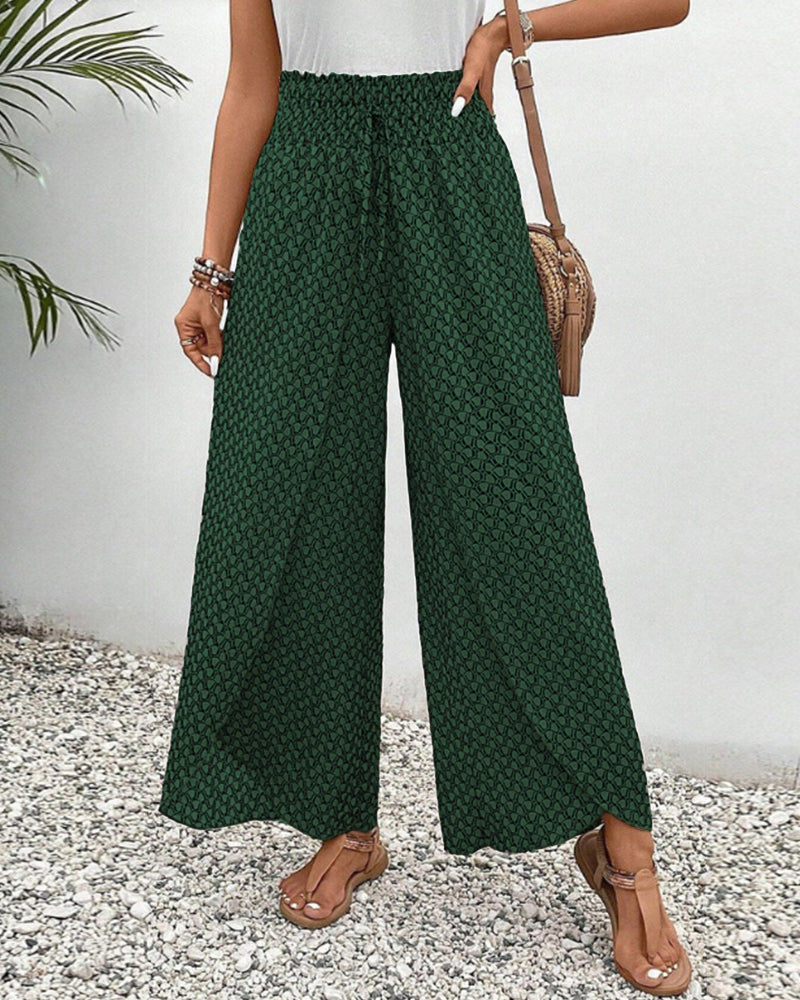 High waist wide leg pants with flowing design I Ideal for spring and autumn