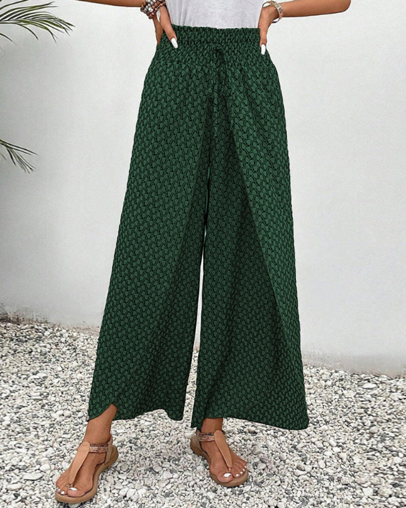 High waist wide leg pants with flowing design I Ideal for spring and autumn