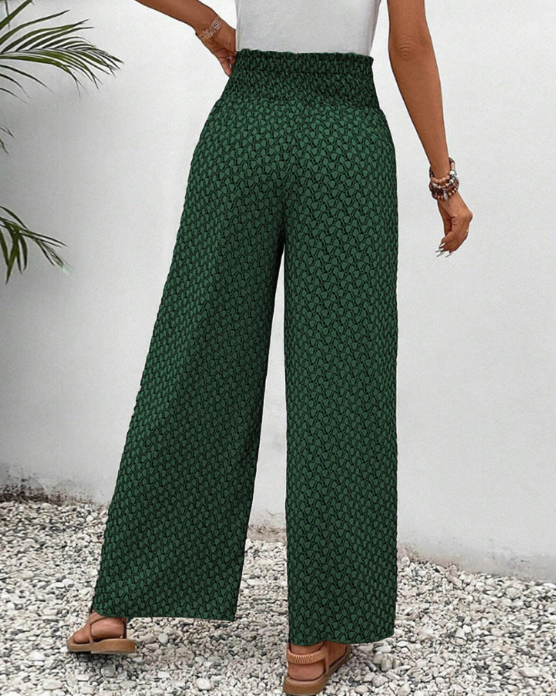High waist wide leg pants with flowing design I Ideal for spring and autumn