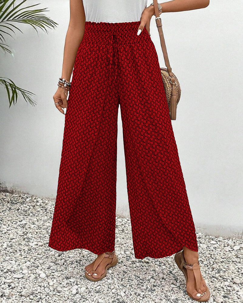 High waist wide leg pants with flowing design I Ideal for spring and autumn