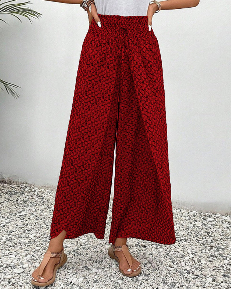 High waist wide leg pants with flowing design I Ideal for spring and autumn