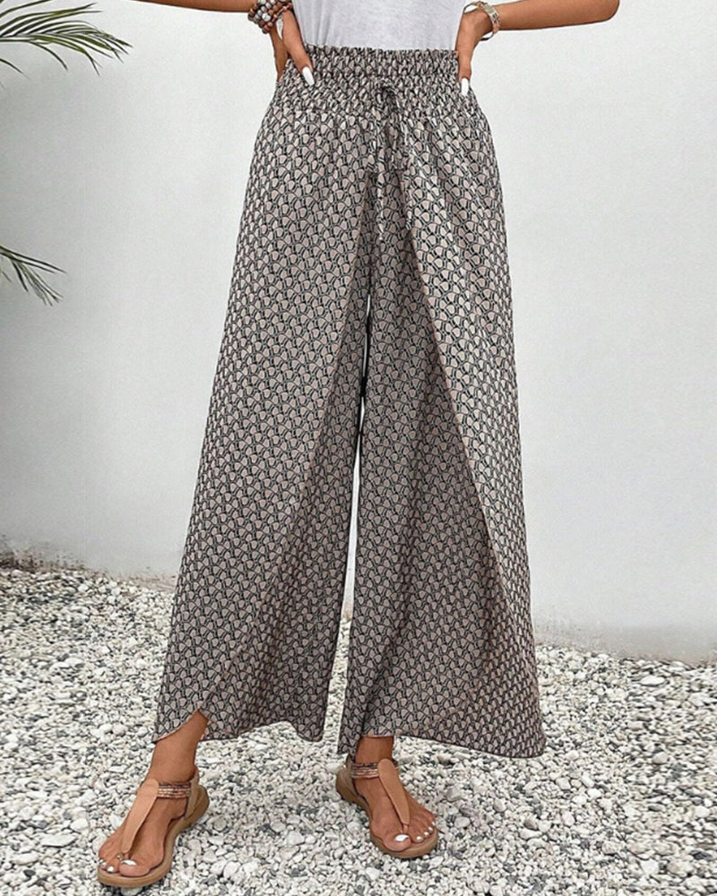 High waist wide leg pants with flowing design I Ideal for spring and autumn